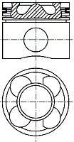 Поршень двигателя mb 88.01 om646/om647.981/om648 NURAL 87-136400-00