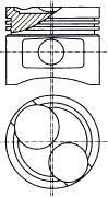 Поршень двигателя opel 76,00 c 1.3 n NURAL 87-306311-00