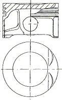 Поршень двигателя opel 82.1 x18xe NURAL 87-307707-10