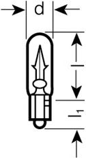 Автолампа безцокольна W2.3W 12V 2.3W W2x4.6d OSRAM 2723