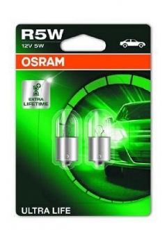 Лампа накаливания r5w 12v 5w ba 15s ultra life (blister 2шт) OSRAM 5007ULT-02B