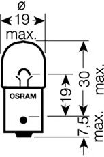 Автолампа R5W 12V 5W BA15s Ultra Life OSRAM 5007ULT