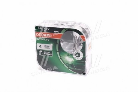 Лампа фарная h1 12v 55w p14,5s ultra life (компл.) OSRAM 64150ULT-HCB