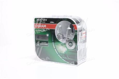 Лампа фарная h7 12v 55w px26d ultra life (компл.) OSRAM 64210ULT-HCB-DUO