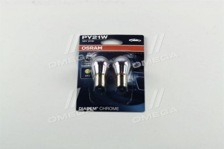 Лампа накаливания py21w 12v 21w bau15s diadem chrome (2шт blister) OSRAM 7507DC-02B