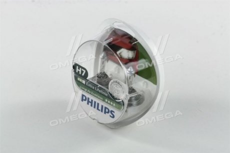 Лампа накаливания h7 12v 55w px26d longerlife ecovision 2шт PHILIPS 12972LLECOS2