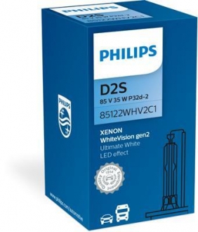 Лампа ксеноновая d2s 85v 35w p32d-2 whitevision gen2 5000k PHILIPS 85122WHV2C1