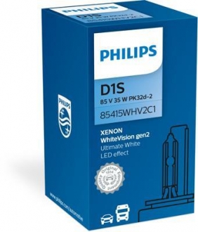 Лампа ксеноновая d1s 85v 35w p32d-3 whitevision gen2 5000k PHILIPS 85415WHV2C1