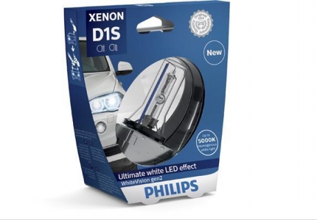 Лампа ксеноновая d1s 85v 35w p32d-3 whitevision gen2 5000k PHILIPS 85415WHV2S1