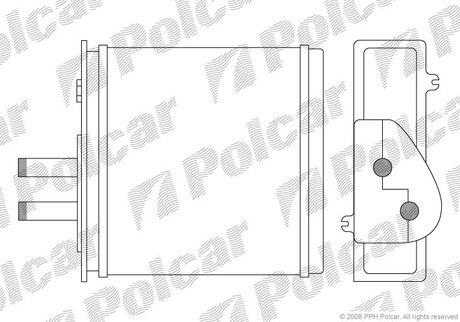 Радіатор пічки Fiat Punto 1.2-1.7 94-00 Polcar 3017N8-1