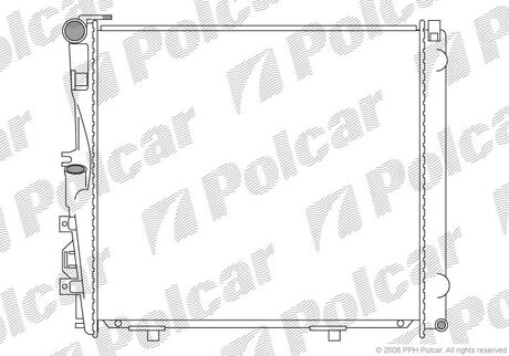 Радіатор охолодж.(основний) DB W124 85-96 M103/M104 Polcar 502408 (фото 1)