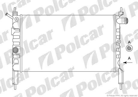 Радіатор охолодження Polcar 550708B1