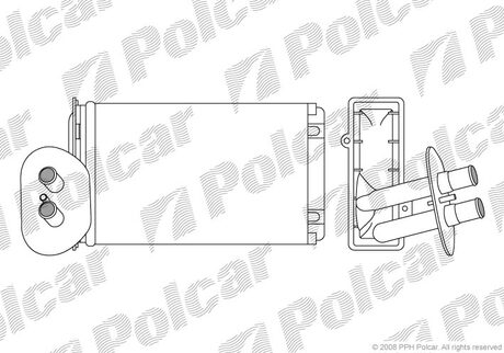 Радіатор пічки Polcar 9566N83