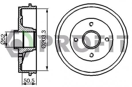 Тормозный барабан PROFIT 50200076