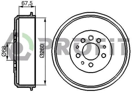 Барабан гальмівний PROFIT 50200100