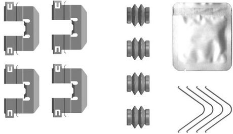 Монтажний компл.,гальм.колодки QUICK BRAKE 1090117
