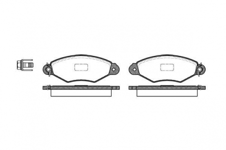 Колодка торм. диск. citroen xsara, renault kangoo (kc0/1_) передн. REMSA 0643.00