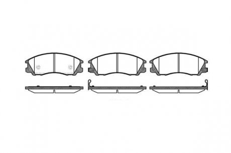 К-кт перед. гальм. колодок Hyundai Terracan 2.5TDIC 01-/H-1 01- REMSA 0771.32