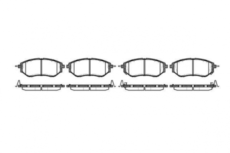 Колодка торм. диск. subaru legacy iv передн. REMSA 1137.02 (фото 1)