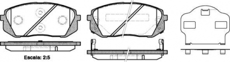 Колодка торм. диск. hyundai ix35 передн. REMSA 1302.02