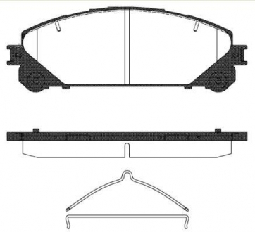 Колодка торм. диск. lexus rx передн. REMSA 1312.00
