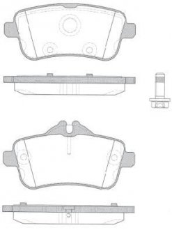 1503 10_колодки дисковые задние mb w166x166 ml 63amggl 63 amg 11> REMSA 1503 10