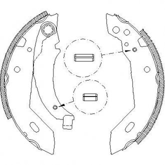 4095.00_=427sbs=106 100-sx=361377b=fsb225 колодки барабанныеpeugeot 306,citroen zx 1.1-1.9td 91-00 REMSA 4095.00