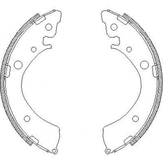 Колодки гальмівні барабанні REMSA 436700