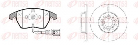 Комплект тормозной передн. seat toledo 03-,skoda octavia 04-,vw golf. jetta. REMSA 81030.00