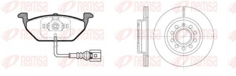 Комплект тормозной передн. caddy 03- REMSA 8633.05