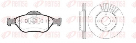 Комплект тормозной передн. ford fiesta 95-,ford fusion 02-,ford focus 98- REMSA 8766.00