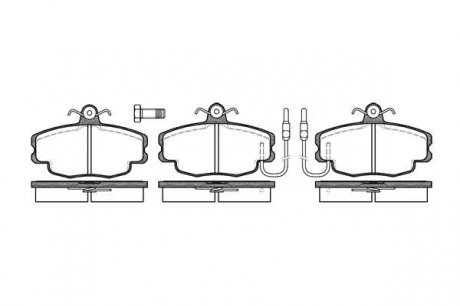 Колодки передние 65x100x18 + ДАТЧИКИ ИЗНОСА Renault 19, 21, 25, Clio, Megane, Sceniс, Symbol, Twingo ROADHOUSE 2141.02