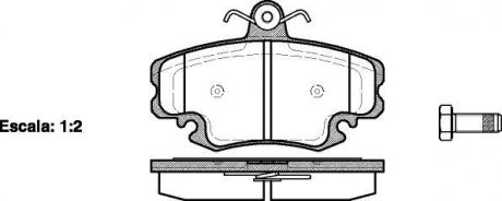 Колодки передние 65x100x18 с датчиками износа Renault 19, 21, 25, Clio, Megane, Sceniс, Symbol, Twin ROADHOUSE 2141.20