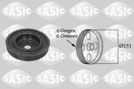 Ременный шкив, коленчатый вал SASIC 2154008