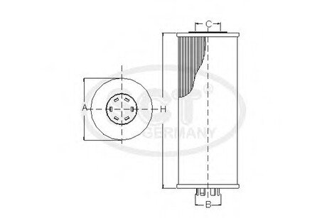 Фильтр масляный VW Golf V / Golf Plus 1.4 TSI (07-09) (SH 4025 P) SCT SCT / Mannol SH4025P