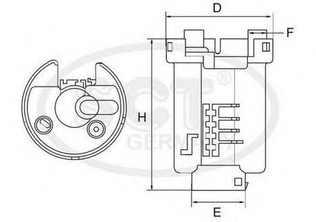 Фильтр топливный Citroen/Fiat/Mitsubishi/Peugeot 1.6d (ST 6507) SCT SCT / Mannol ST6507