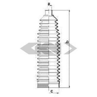 Пильовик кермової рейки SPIDAN 84068