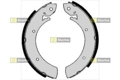 Тормозные колодки барабанные, к-кт. STARLINE BC 01150