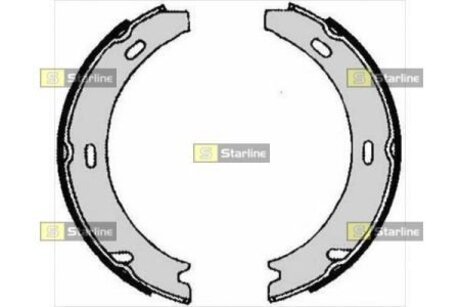 Тормозные колодки барабанные, к-кт. STARLINE BC 04729