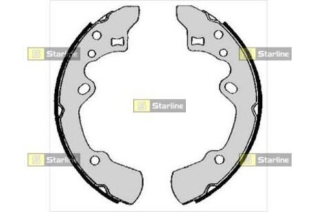 Тормозные колодки барабанные, к-кт. STARLINE BC 05620