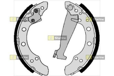 Тормозные колодки барабанные, к-кт. STARLINE BC 05730