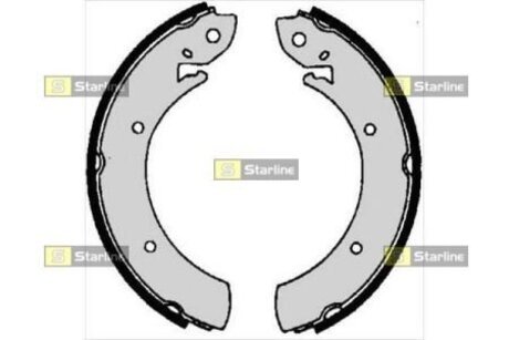 Тормозные колодки барабанные, к-кт. STARLINE BC 06070