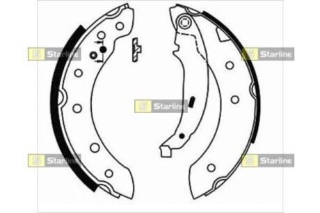 Колодки тормозные барабанные, комплект STARLINE BC 07130