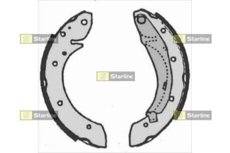 Тормозные колодки барабанные, к-кт. STARLINE BC 07165