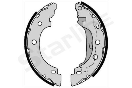 Тормозные колодки барабанные, к-кт. STARLINE BC 07330