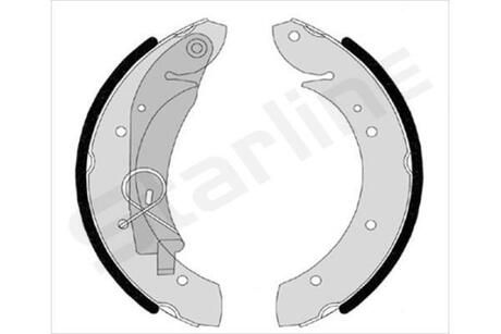 Тормозные колодки барабанные, к-кт. STARLINE BC 07420