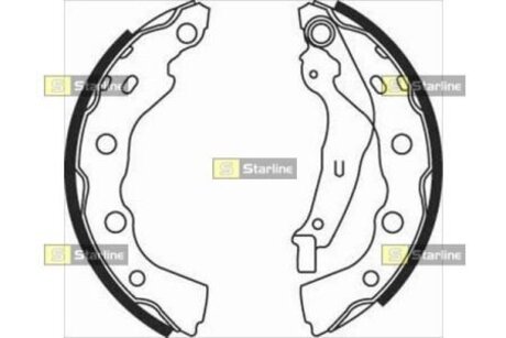 Тормозные колодки барабанные, к-кт. STARLINE BC 07990