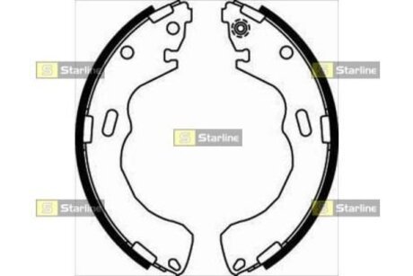 Тормозные колодки барабанные, к-кт. STARLINE BC 08030