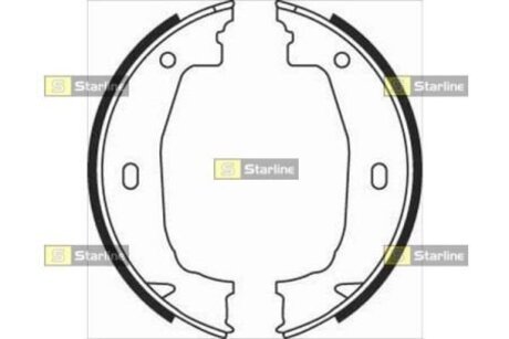 Тормозные колодки барабанные, к-кт. STARLINE BC 08100