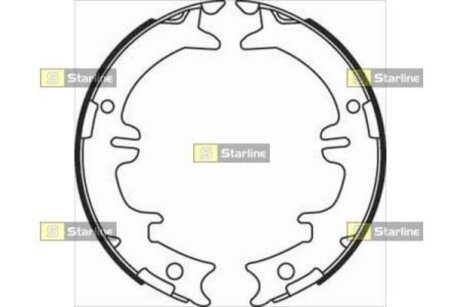 Тормозные колодки барабанные, к-кт. STARLINE BC 08340